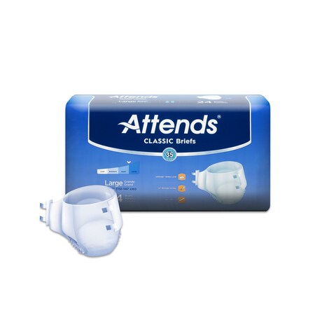 Attends Attends Classic Incontinence Brief L Heavy to Severe, PK 24 BRB30